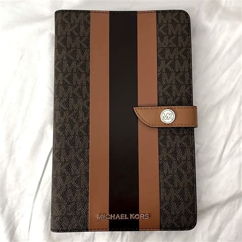 michael kors logo stripe notebook|michael kors notebook.